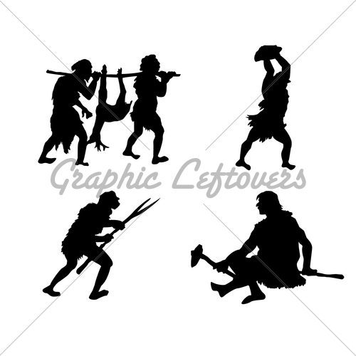 500x500 Cavemen Gl Stock Images