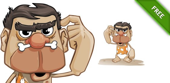 562x274 Illustration Of A Caveman Vector Character Free Vector In Adobe