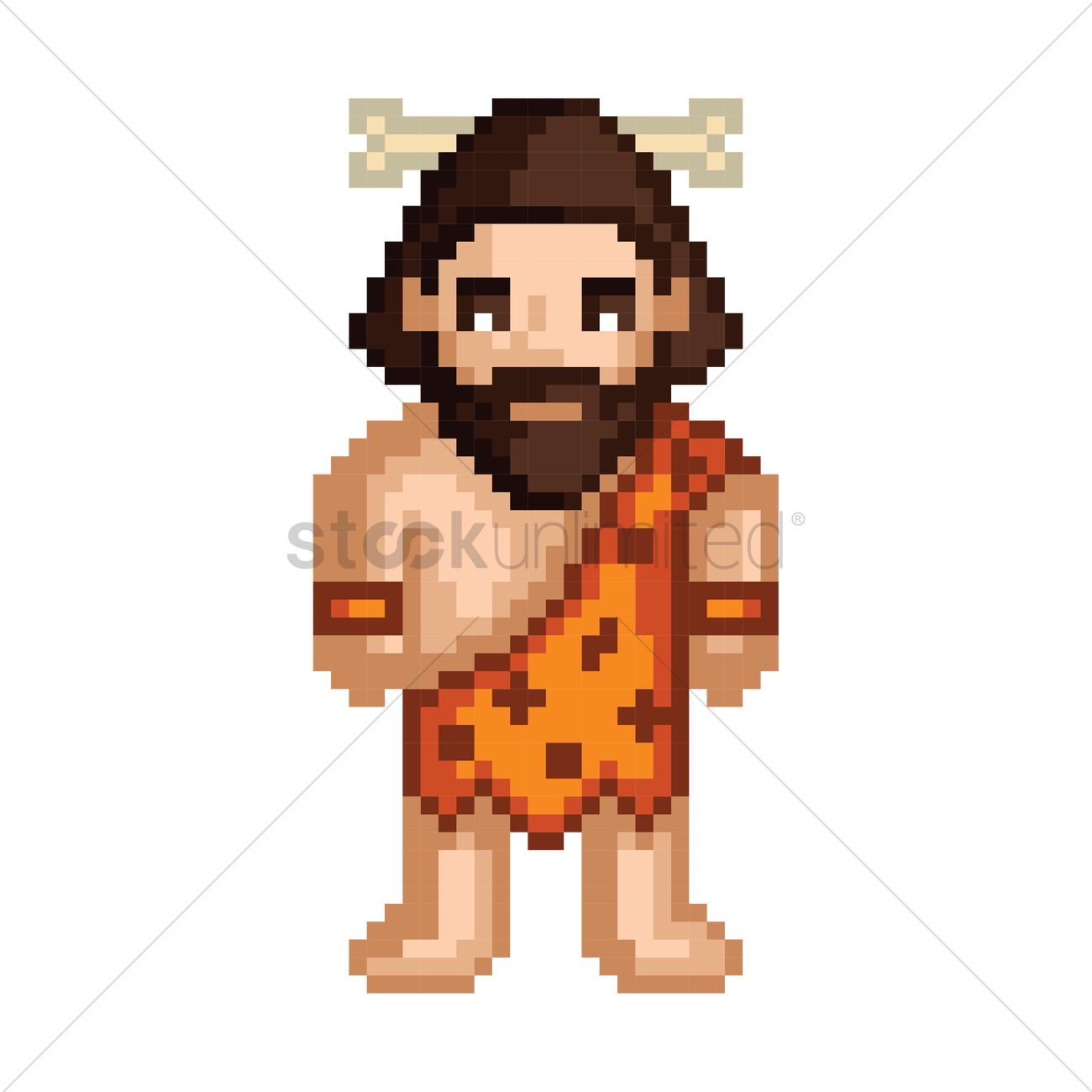 Caveman Vector Image 1300x1300 Caveman Vector Image
