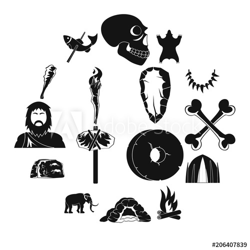 Caveman Icons Set Simple Illustration Of Caveman Vector Icons 500x500 Caveman Icons Set Simple Illustration Of Caveman Vector Icons
