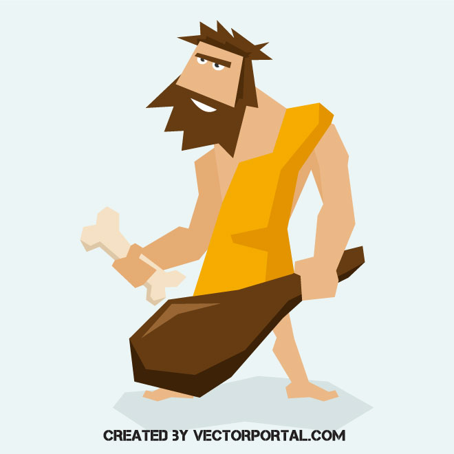 Caveman Vector Image 660x660 Caveman Vector Image