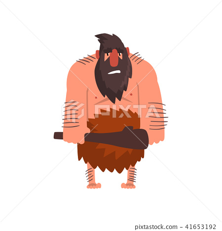 Muscular Primitive Caveman With Club, Stone Age 450x468 Muscular Primitive Caveman With Club, Stone Age
