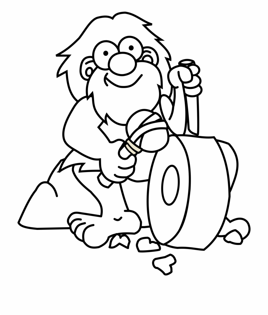 Caveman Vector Black And White 920x1084 Caveman Vector Black And White