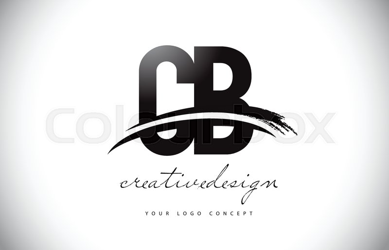 800x515 Cb C B Letter Logo Design With Swoosh Stock Vector Colourbox