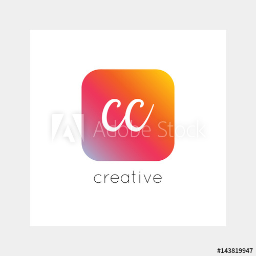 500x500 Cc Logo, Vector Useful As Branding Symbol, App Icon, Alphabet