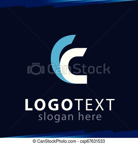 450x470 Cc Initial Letter Logo Vector Template