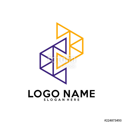 500x500 Initial C C Logo Vector Template, C Pixel, Fast Logo, Triangle