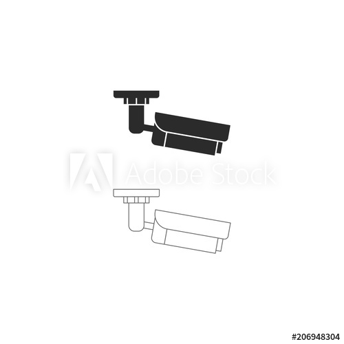 500x500 Lineampblack Cctv Vector Icon