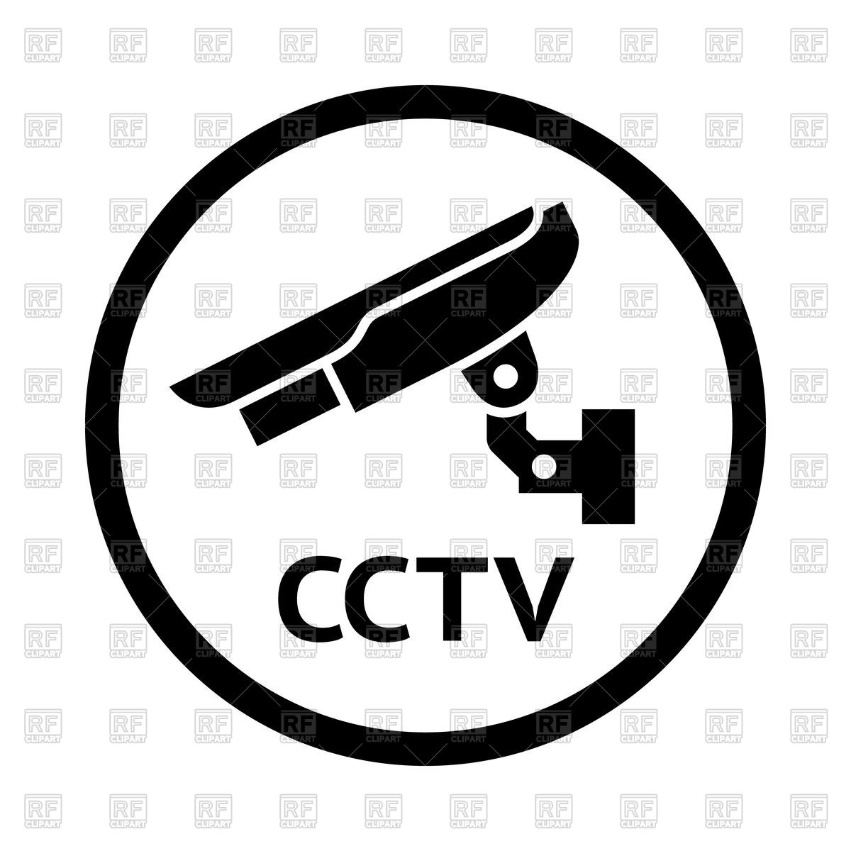 1200x1200 Cctv Black Icon Isolated On White Background Vector Image Of Signs