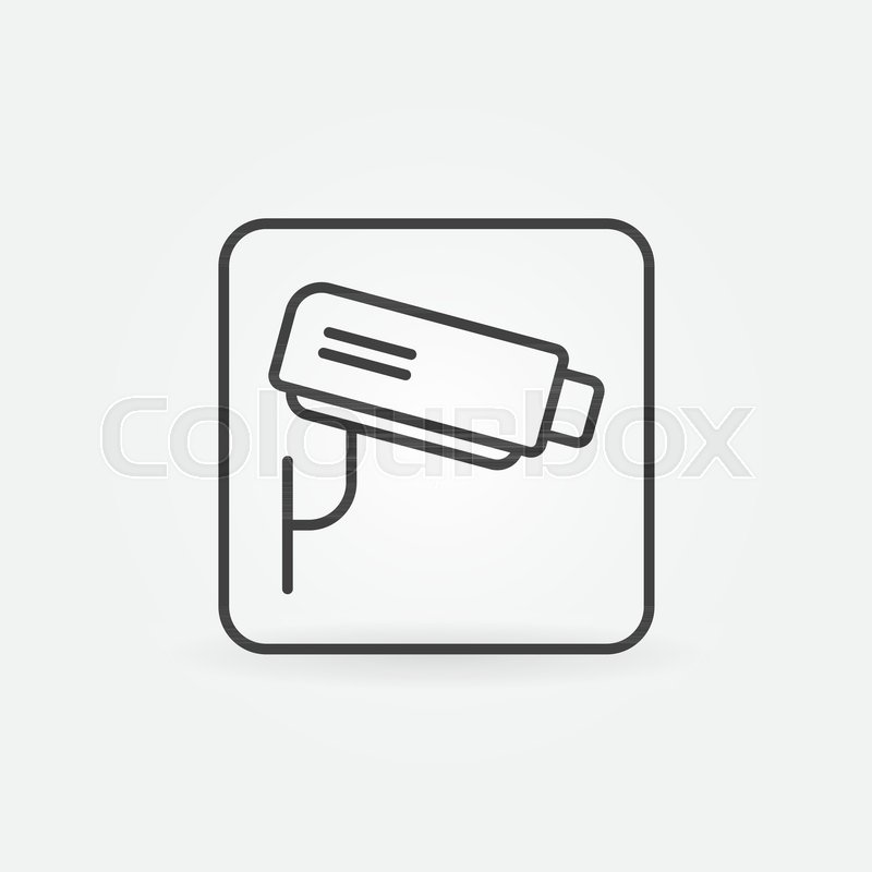 800x800 Cctv Vector Outline Minimal Concept Stock Vector Colourbox