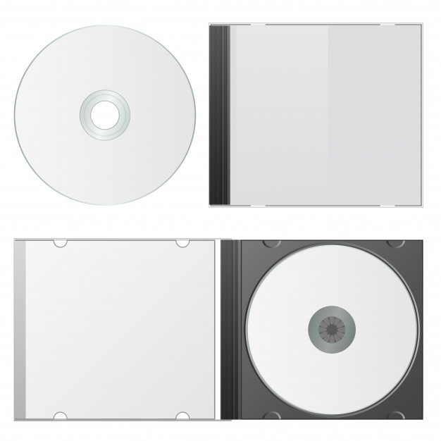 626x626 Blank Case And Disk Cd Packaging Template Vector Illustration