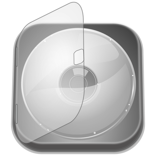 500x500 Plastic Cd Cover Case Vector Image