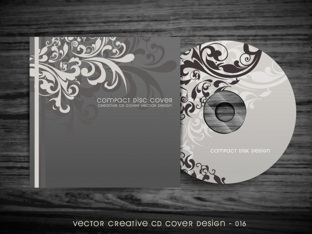 626x469 Stylish Floral Cd Cover Design Vector Free Download