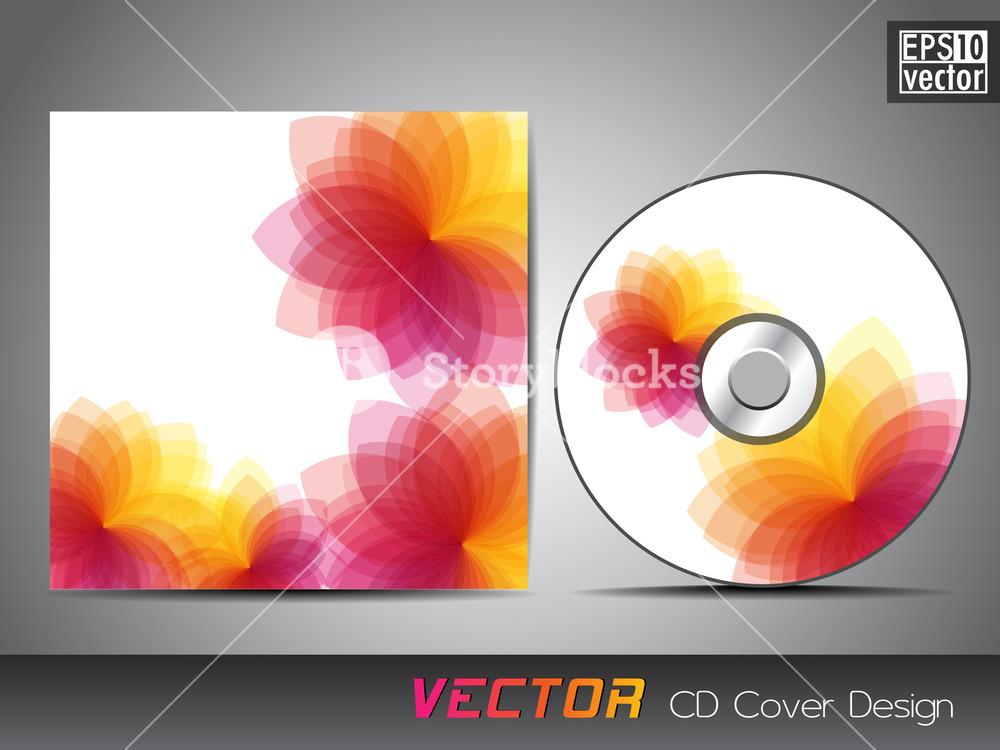1000x750 Vector Cd Cover Design With Floral Design Vector Illustration