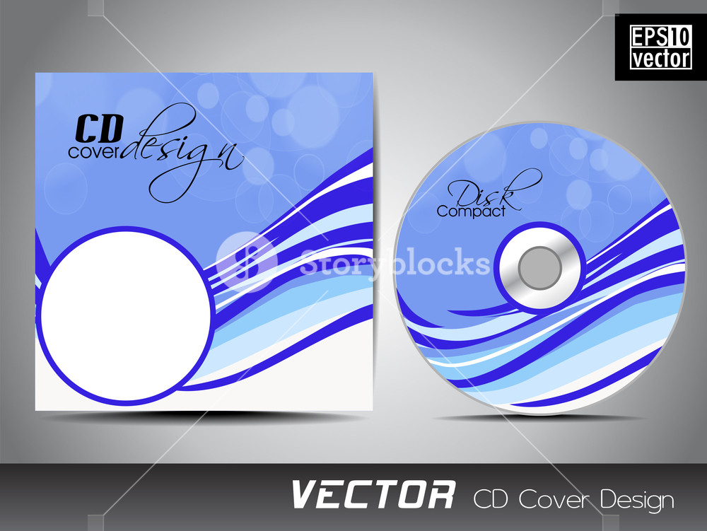 1000x751 Vector Illustration Of Cd Cover Design Template Royalty Free