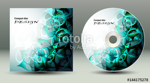 500x276 Cd Cover Design Template, Abstract Background Stock Image