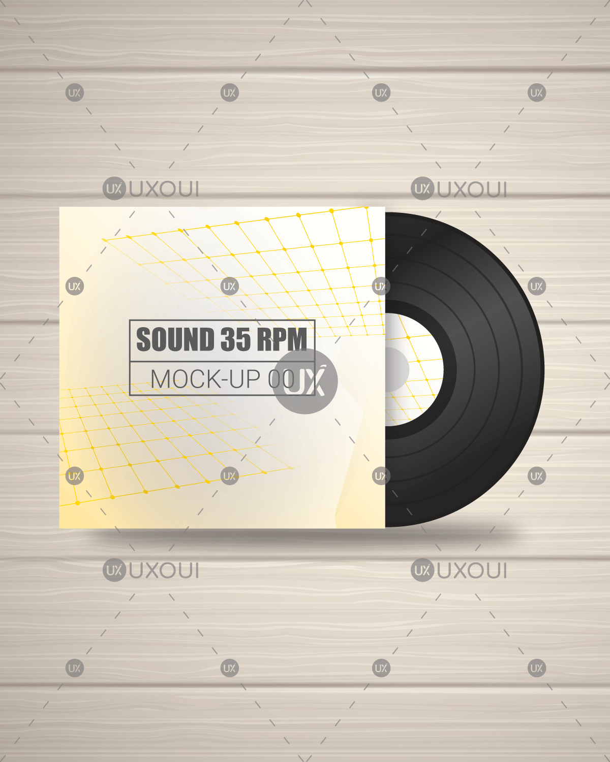 1200x1500 Abstract Album Cd Cover Design Template Vector With Black Vinyl