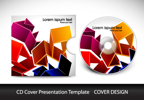 567x395 Cd Cover Presentation Vector Template Material Free Download
