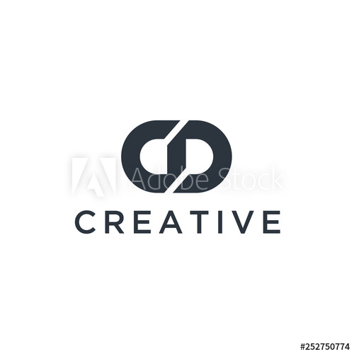 500x500 Letter Cd Vector Line Logo Design Creative Minimalism Logotype