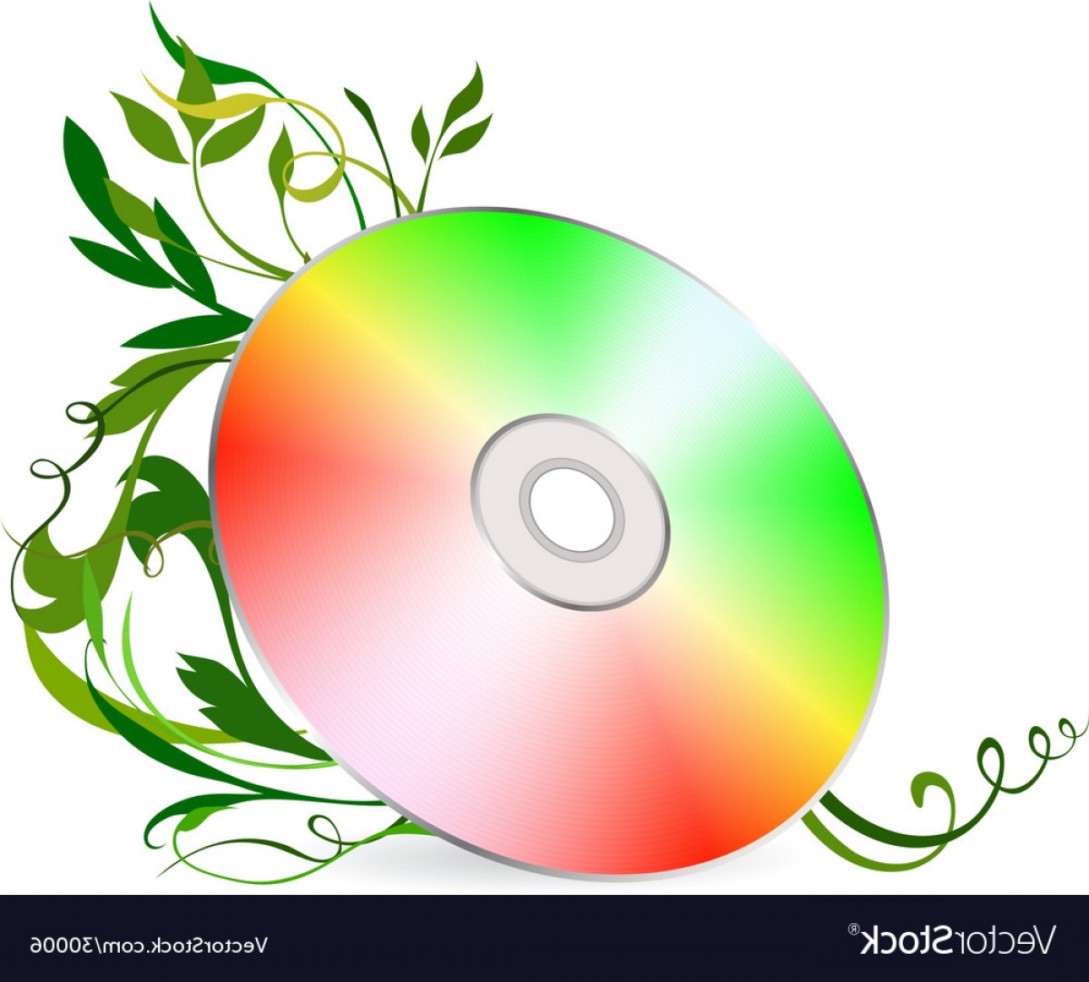 1200x1082 Cd Disk On Floral Background Vector Soidergi
