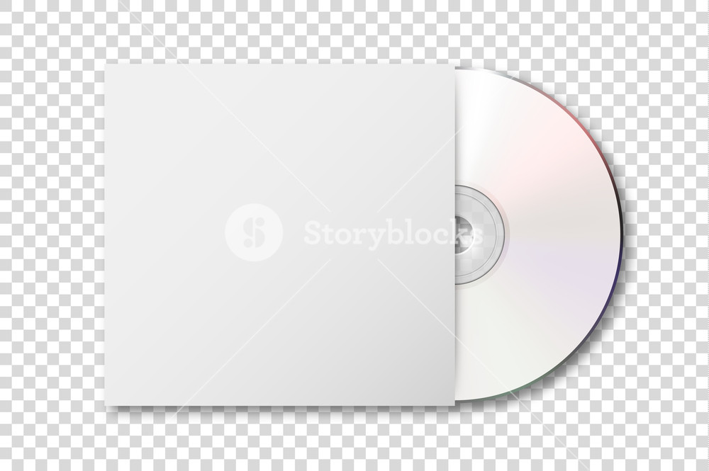1000x665 Vector Realistic White Cd With Cover Icon Isolated