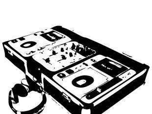 310x233 Dj Table Monochrome Free Vector Free Vectors Ui Download