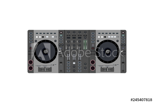 500x334 Music Mixer Icon Detailed Style Isolated Vector Illustration
