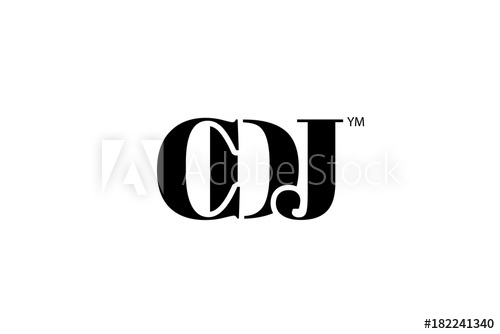500x334 Cdj Logo Branding Letter Vector Graphic Design Useful As App