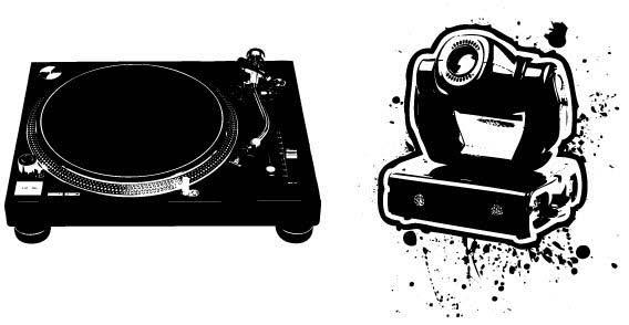 568x294 Turntable Vector Art Free
