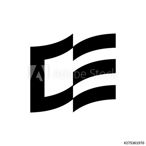 Flag With Letter Ce Logo Design Vector 500x500 Flag With Letter Ce Logo Design Vector