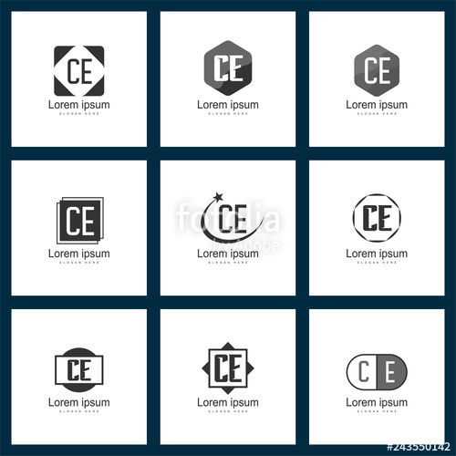 Set Of Letter Logo Initial Ce Logo Template Vector Design Stock 500x500 Set Of Letter Logo Initial Ce Logo Template Vector Design Stock