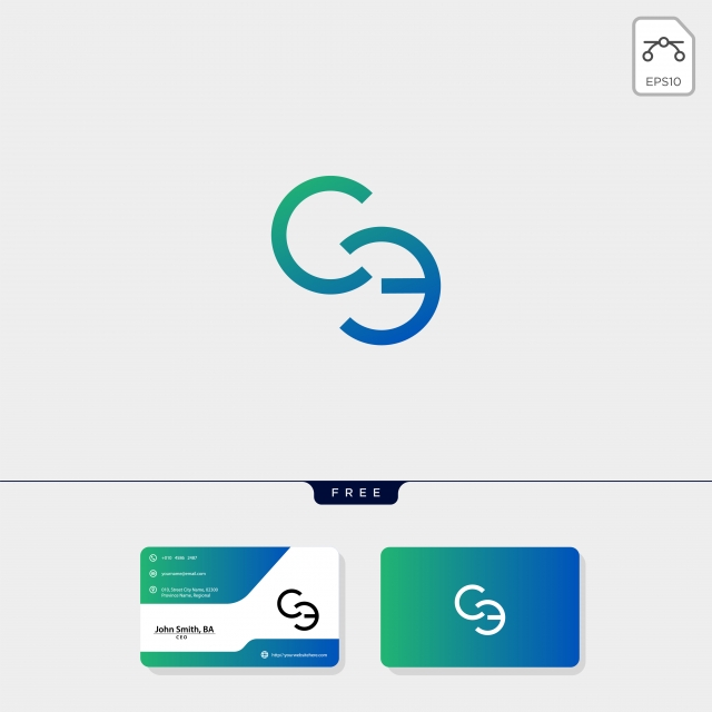Initial Ce Or Ec Creative Logo Template And Business Card Include 640x640 Initial Ce Or Ec Creative Logo Template And Business Card Include