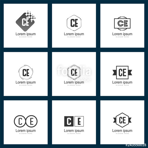 Set Of Letter Logo Initial Ce Logo Template Vector Design Stock 500x500 Set Of Letter Logo Initial Ce Logo Template Vector Design Stock
