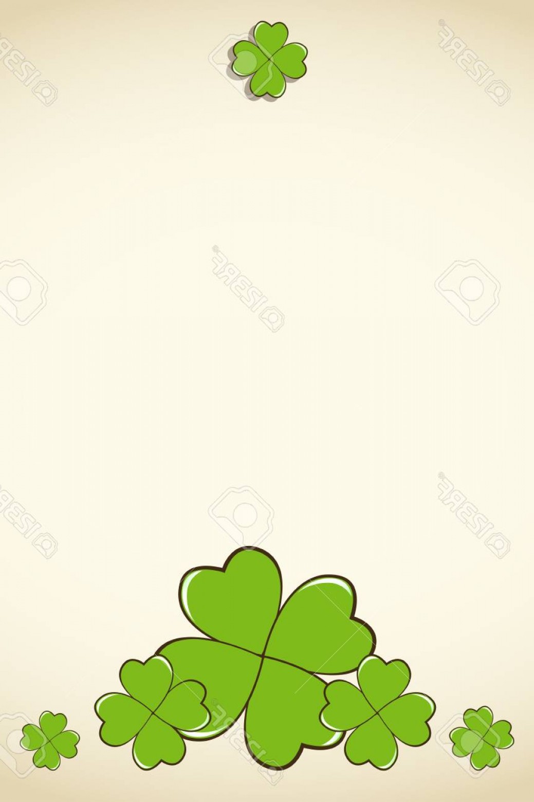 Vector Shamrock Border Handandbeak 1039x1560 Vector Shamrock Border Handandbeak