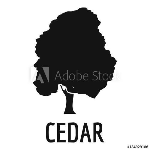 500x500 Cedar Tree Icon Simple Illustration Of Cedar Tree Vector Icon
