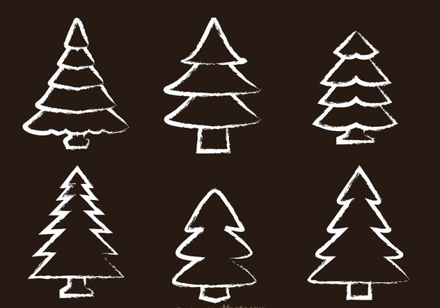 632x442 Chalk Drawn Cedar Tree Vectors Free Vector Download Cannypic