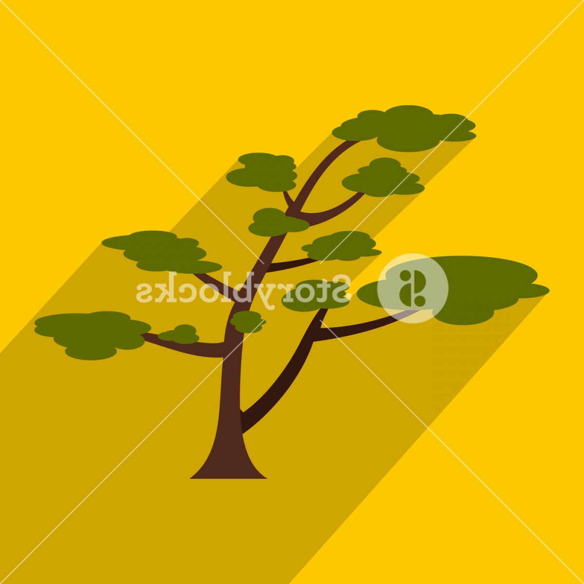 1200x1200 Yellow Tree Vector Clip Art Hoodamath