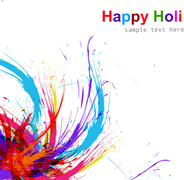 600x590 Vector Illustration Happy Holi For Colorful Indian Festival