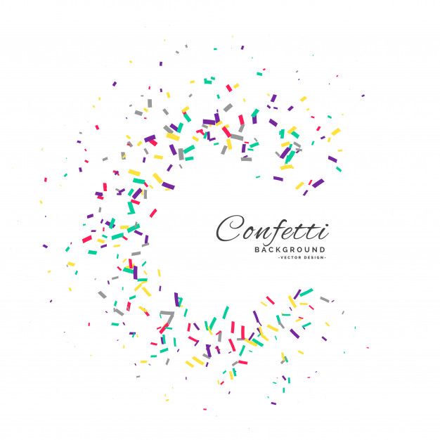626x626 Confetti Frame Vector Celebration Background Free Vector Artsy