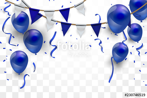 500x333 Confetti Concept Design Background Blue Balloons, Celebration