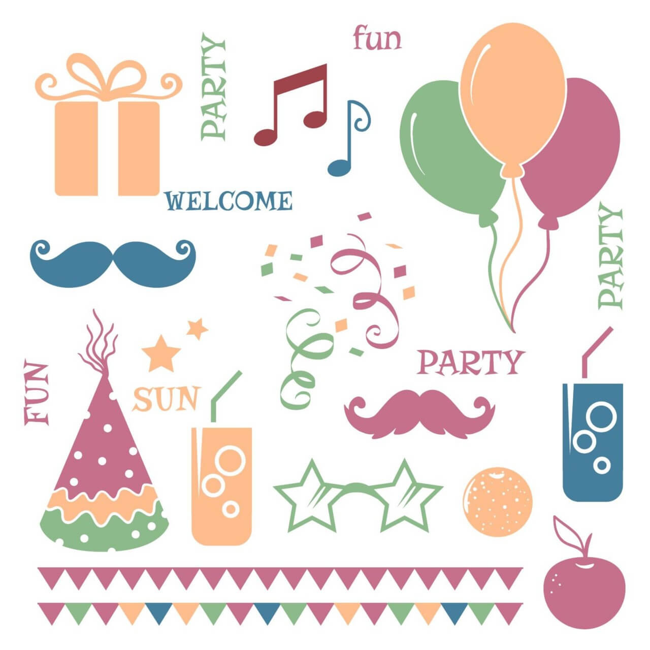 1280x1280 Free Vector Celebration Vector Elements