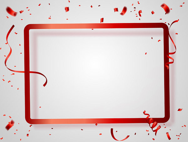 600x456 Valentine's Day, Red White Balloons, Confetti Concept Design