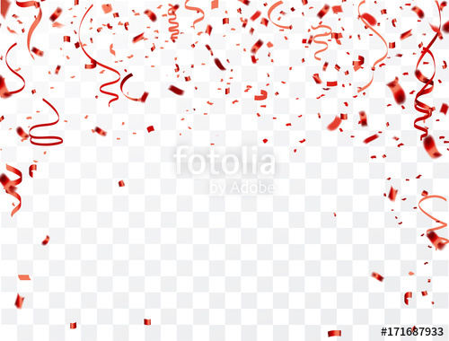 500x380 Celebration Background Frame Template With Confetti And Red