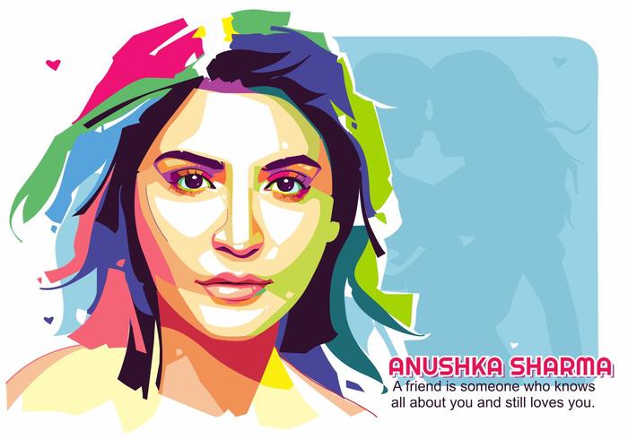 700x490 Anushka Sharma Bollywood Celebrity Portrait Vector