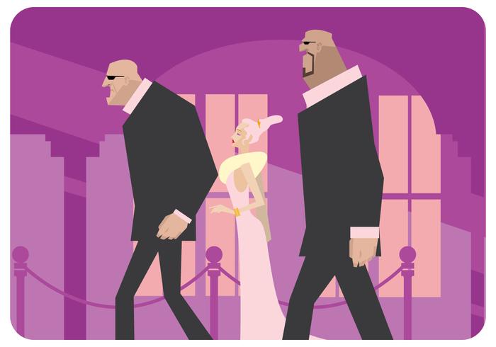 700x490 Two Bodyguards And Celebrity Vector