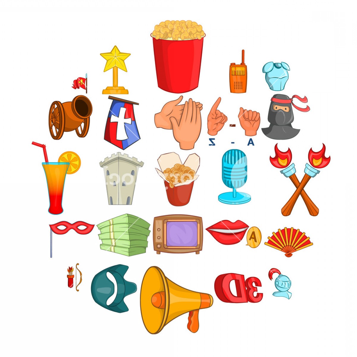 1200x1200 Celebrity Icons Set Cartoon Set Of Celebrity Vector Icons For Web