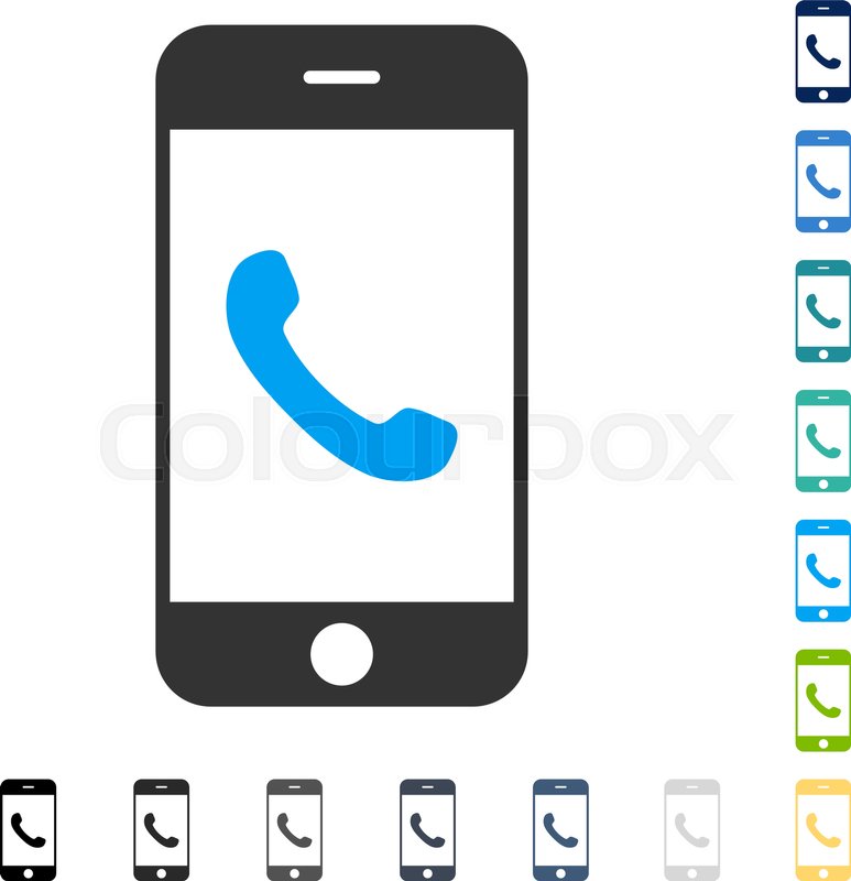 773x800 Cell Phone Icon Vector Illustration Stock Vector Colourbox