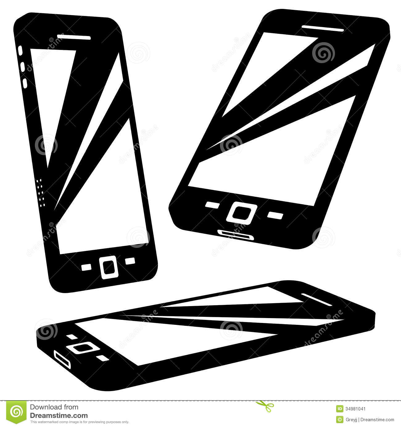 Cell Phone Silhouette Vector at Vectorified.com | Collection of Cell ...