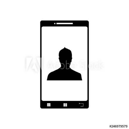 Illustration Of Mobil Phone With Anonymous Man Icon Vector 500x500 Illustration Of Mobil Phone With Anonymous Man Icon Vector