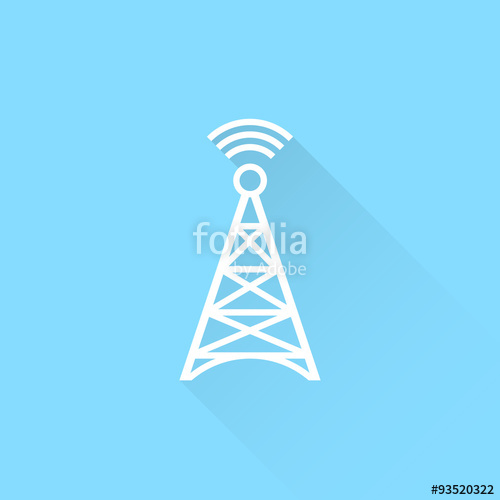 500x500 Cell Phone Tower Vector Icon Stock Image And Royalty Free Vector